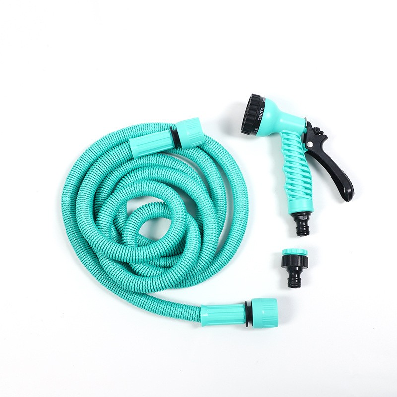 Розтяжний поливальний шланг 22,5м з розпилювачем на 7 режимів Expandable Garden Hose K-75FT Turquoise Розтяжний поливальний шланг 22,5м з розпилювачем на 7 режимів Expandable Garden Hose K-75FT Turquoise