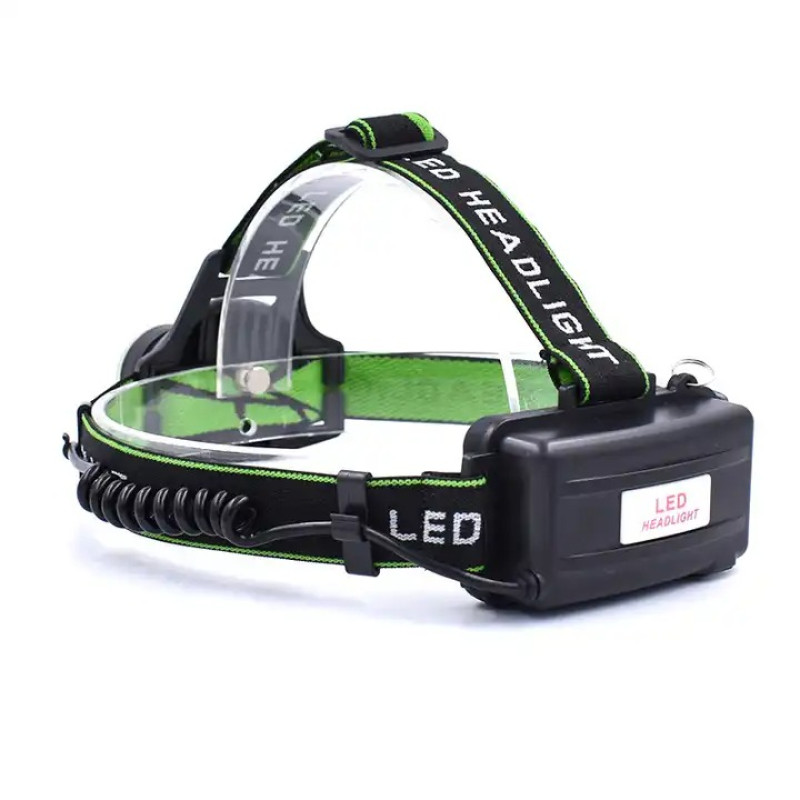 Ліхтарик налобний акумуляторний високої потужності 4 режими свічення BAILONG BL-T107-T6 Black/Green Ліхтарик налобний акумуляторний високої потужності 4 режими свічення BAILONG BL-T107-T6 Black/Green