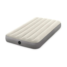 Надувний матрац одномісний зі спеціальними поперечними перегородками всередині каркасу SINGLE-HIGH 191x99x25см Intex 64101 Grey