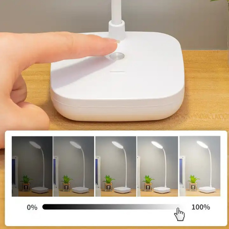 Настільна лампа з регулюванням яскравості сенсорний вимикач 3Вт DESEO (1961) White
