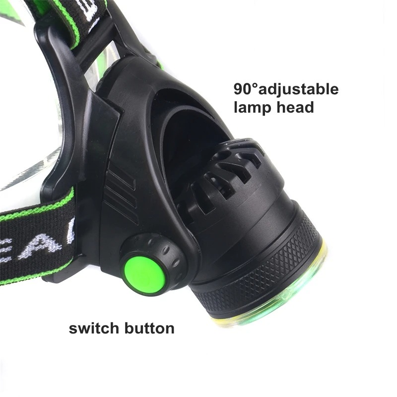 Ліхтарик налобний акумуляторний високої потужності 4 режими свічення BAILONG BL-T107-T6 Black/Green Ліхтарик налобний акумуляторний високої потужності 4 режими свічення BAILONG BL-T107-T6 Black/Green