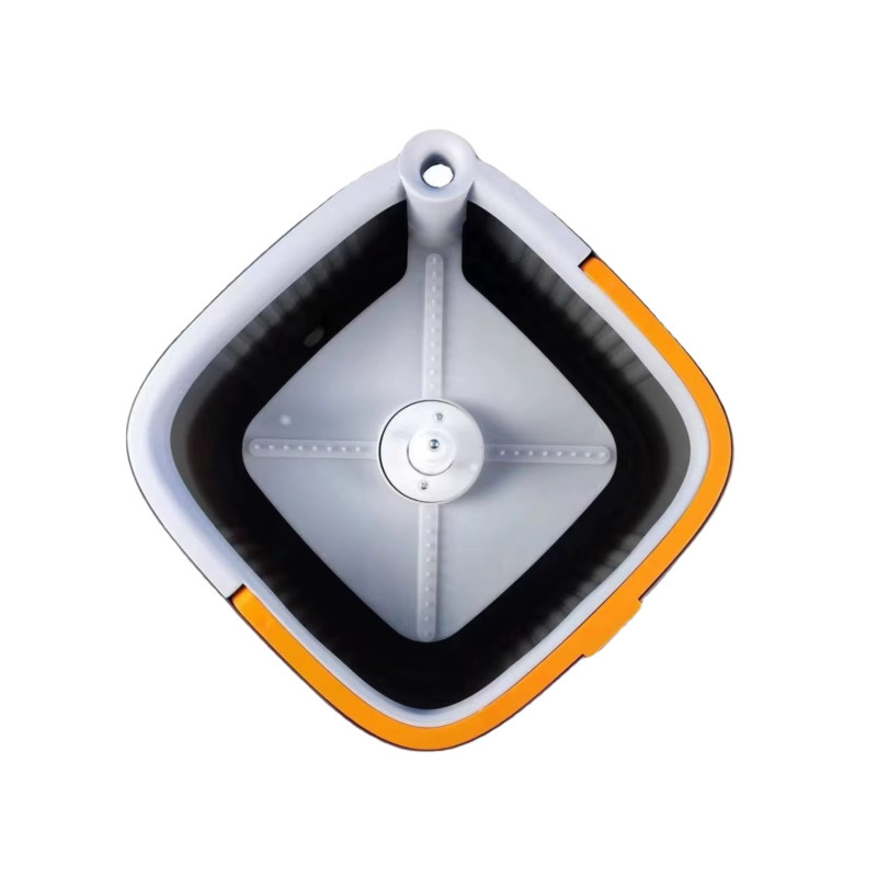 Комплект швабра з відром і автовіджимом квадратна з 2-ма мопами Turbo Mop TM-7811 Gray