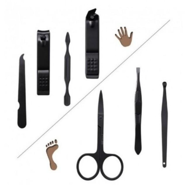 Професійний манікюрний педикюрний набір з нержавіючої сталі у футлярі (10 предметів)