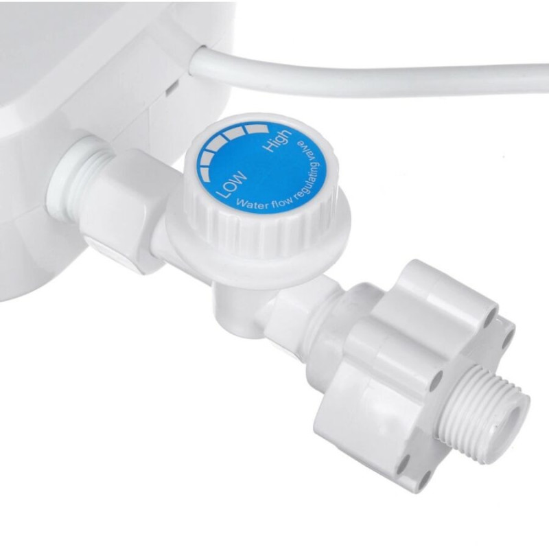 Термостатичний проточний настінний водонагрівач з душем і LCD екраном в компактному корпусі White (XCB-001)