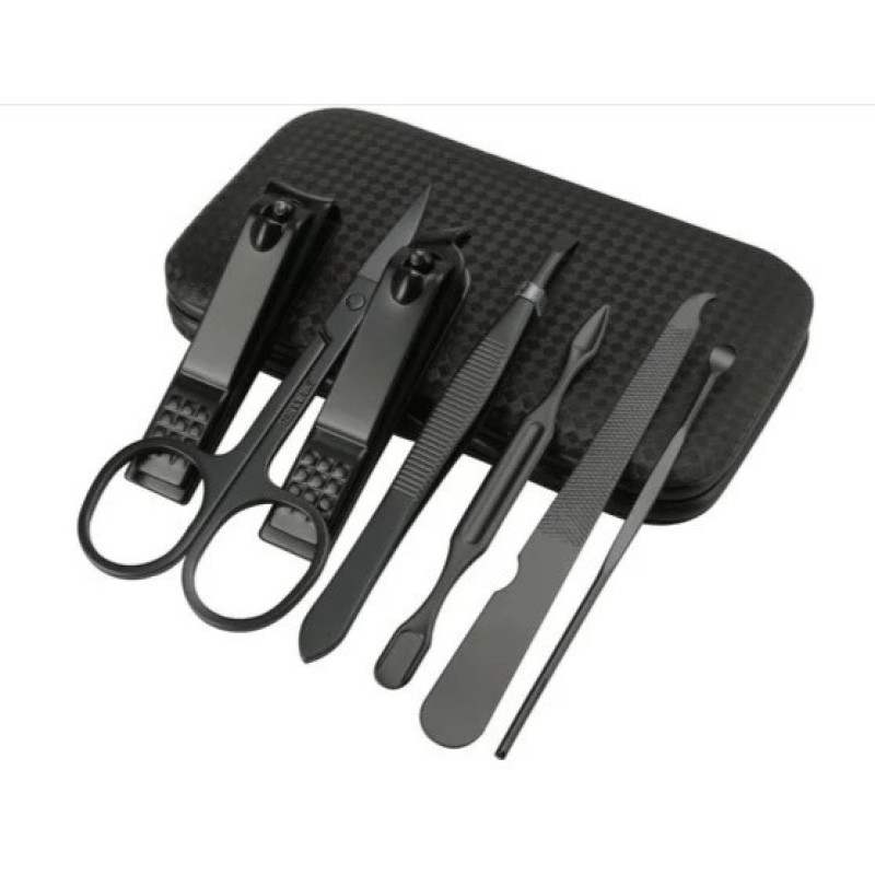 Професійний манікюрний педікюрний набір з нержавіючої сталі у футлярі (7 предметів)