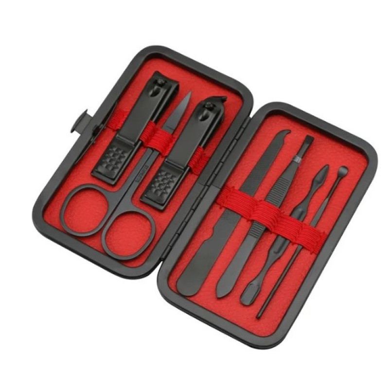 Професійний манікюрний педікюрний набір з нержавіючої сталі у футлярі (7 предметів)