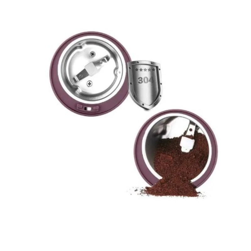 Міні електрична кавомолка для кофе на 150Вт із нержавіючої сталі Violet