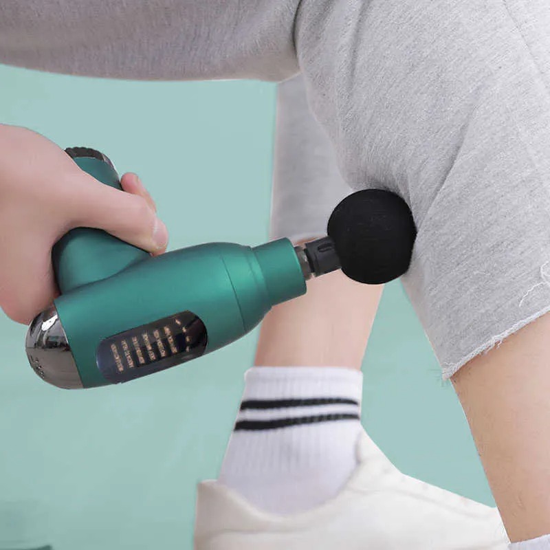 Ручний масажер вібраційний пістолет акумуляторний з 4 насадками FASCIAL GUN JY-311 Green Ручний масажер вібраційний пістолет акумуляторний з 4 насадками FASCIAL GUN JY-311 Green