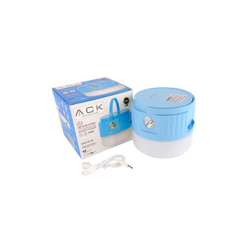 Акумуляторний кемпінговий ліхтарик-лампа підвісний DESEO з ручкою White/Blue DIGAD 820 Акумуляторний кемпінговий ліхтарик-лампа підвісний DESEO з ручкою White/Blue DIGAD 820