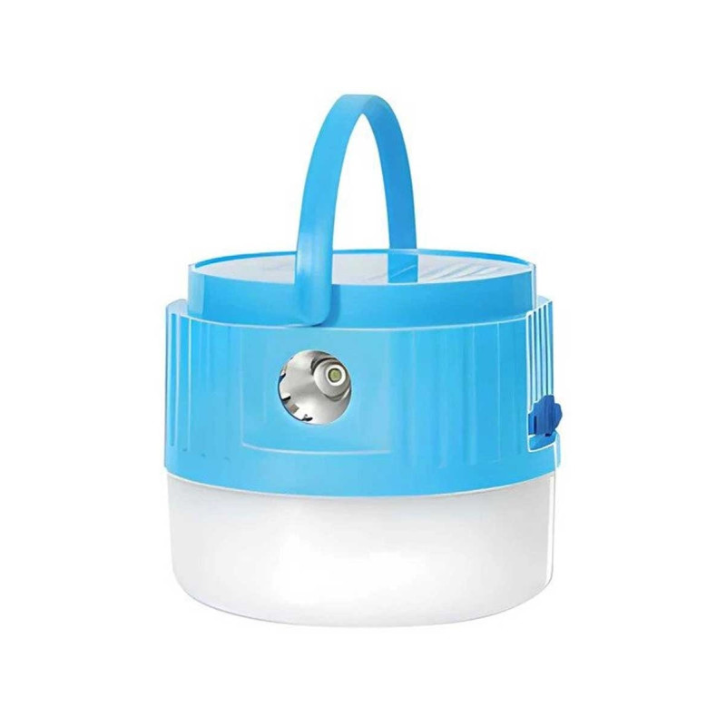 Акумуляторний кемпінговий ліхтарик-лампа підвісний DESEO з ручкою White/Blue DIGAD 820