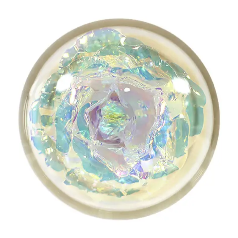 Штучна троянда в колбі з LED підсвічуванням та функцією нічника Lesko KY-1124 Тепле світло Warm