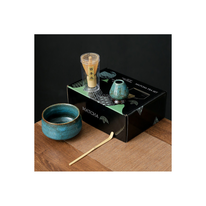 Набір для приготування чаю матча 7 предметів Matcha Tea Set Mavanti 9819 Blue