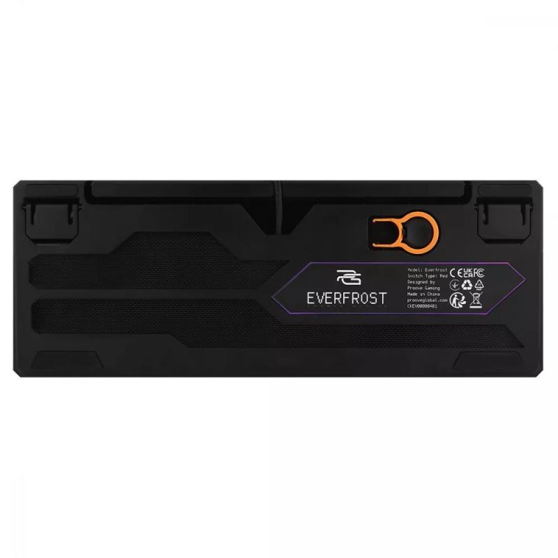 Ігрова механічна клавіатура USB, 87 кнопок з підсвічуванням і українською розкладкою Proove Gaming Everfrost Black