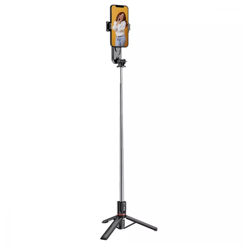 Трипод, селфі палиця, штатив для телефона з LED підсвіткою Proove Selfie Lume 1110 mm Black