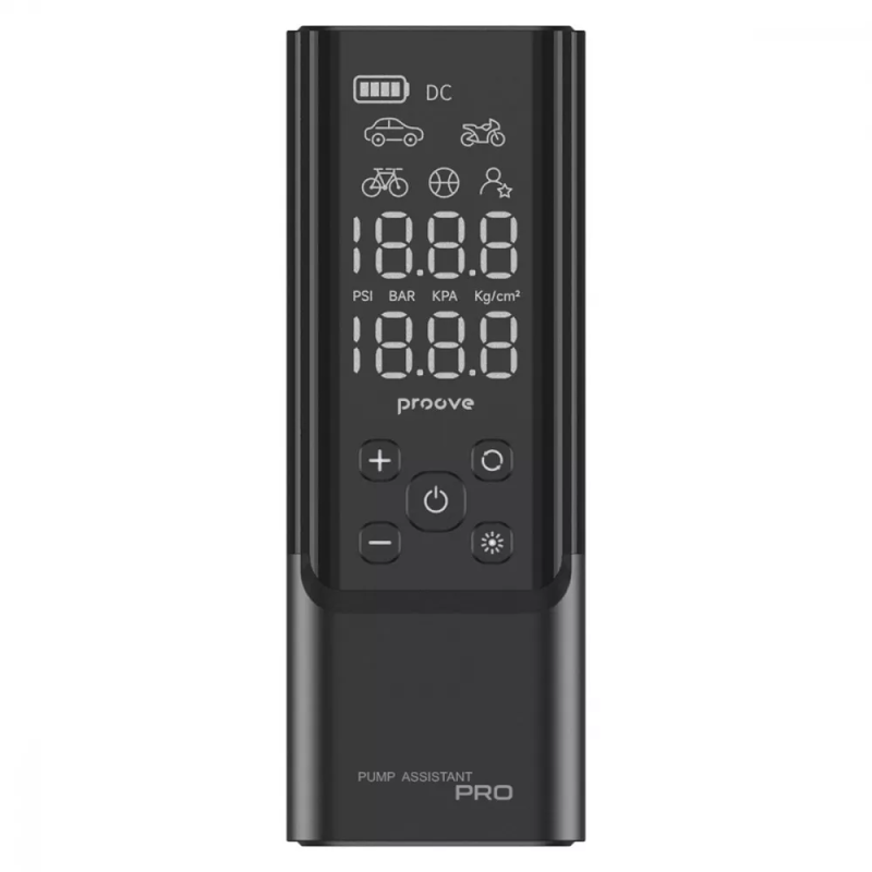 Портативний акумуляторний компресор насос для автомобіля 120W з LED-ліхтарем Proove Pump Assistant Lite Silver