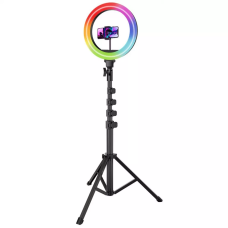 Кільцева світлодіодна LED лампа 12» 10W зі штативом 1.6м для фото Proove Halo RGB
