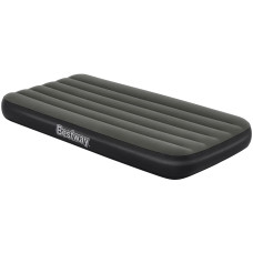 Надувний флокований одномісний матрац ПВХ з велюровим покриттям до 100кг Bestway 6713L 188x99x25см Grey