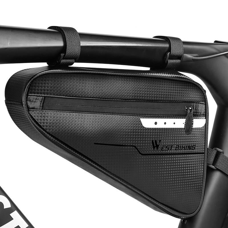 Сумка трикутна велосипедна водонепроникна велосипедна водонепроникна під раму West Biking PRO 1299 Black Сумка трикутна велосипедна водонепроникна велосипедна водонепроникна під раму West Biking PRO 1299 Black