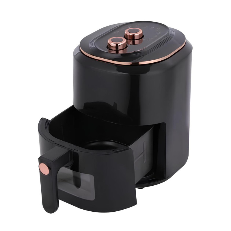 Аерофритюрница безмасляная с антипригарным покрытием и LCD дисплеем Rainberg RB-2242 6л 3800Вт Black