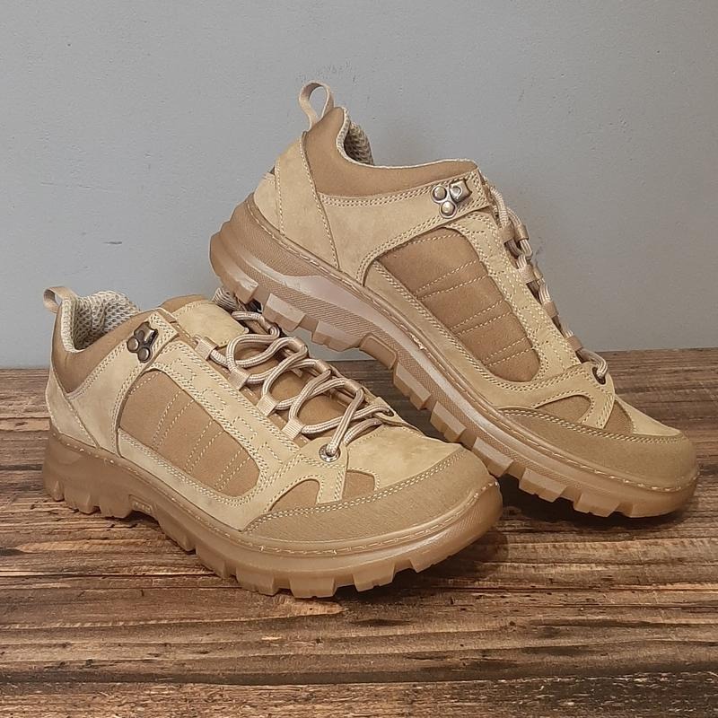 Кросівки тактичні чоловічі Light Tactic шкіряні демісезонні 40 розмір 26 см з адаптивними устілками Пегас Коричневий