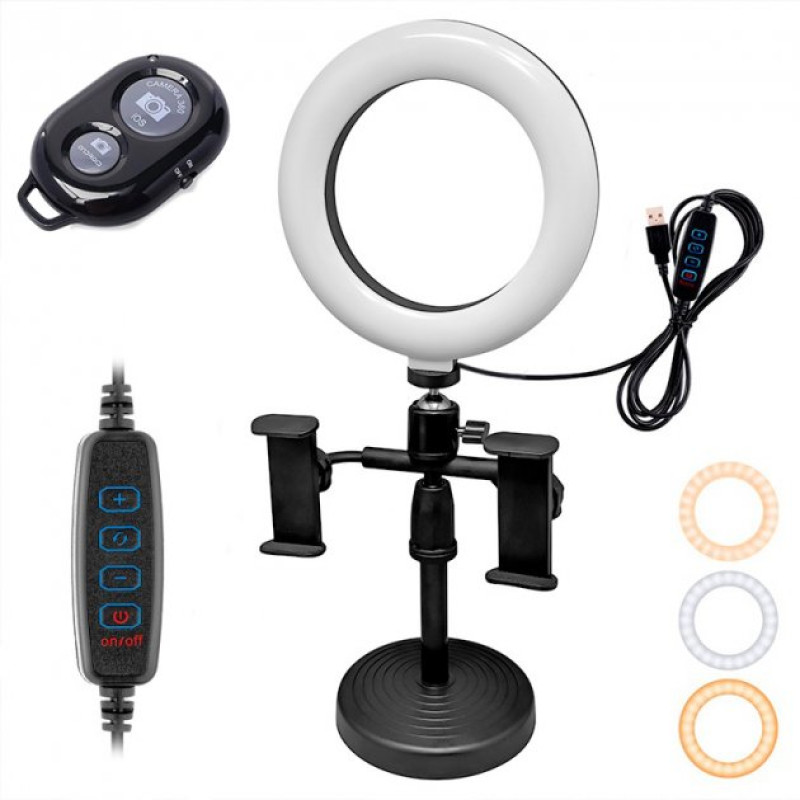 Кільцева led настільна лампа PHONE LIVE FILL LIGHT (WN-20)
