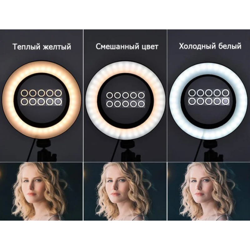 Кільцева led настільна лампа PHONE LIVE FILL LIGHT (WN-20)