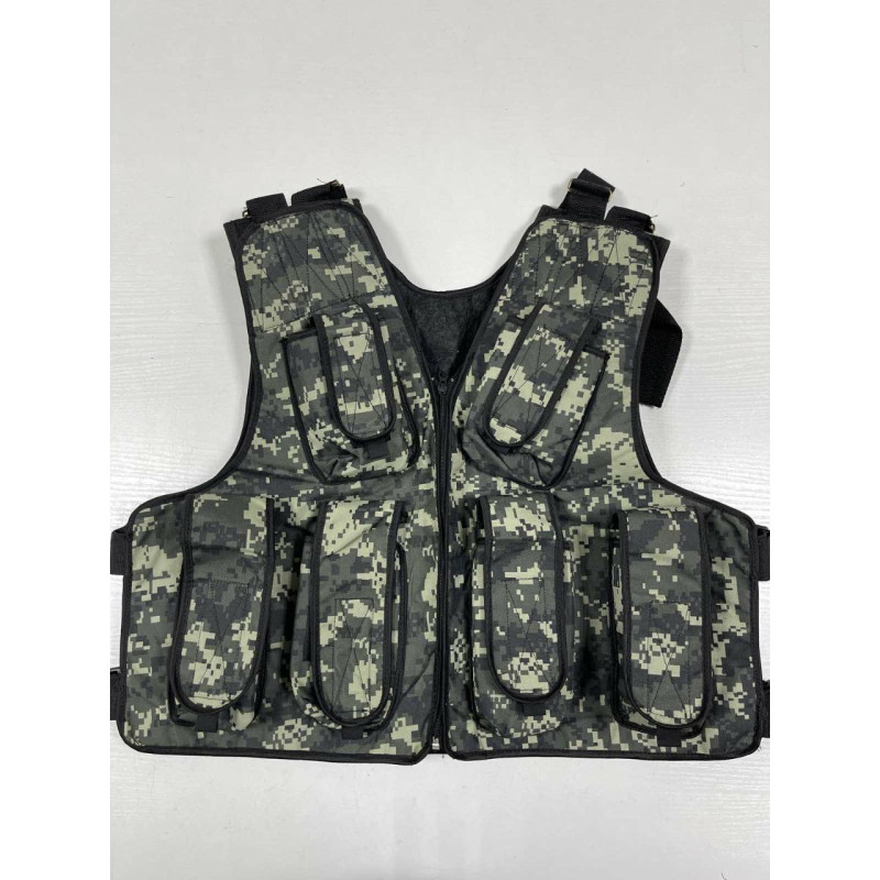 Розвантажувальний жилет тактичний на 6 кишень One Size розвантаження ремінно-плечова система (Піксель)