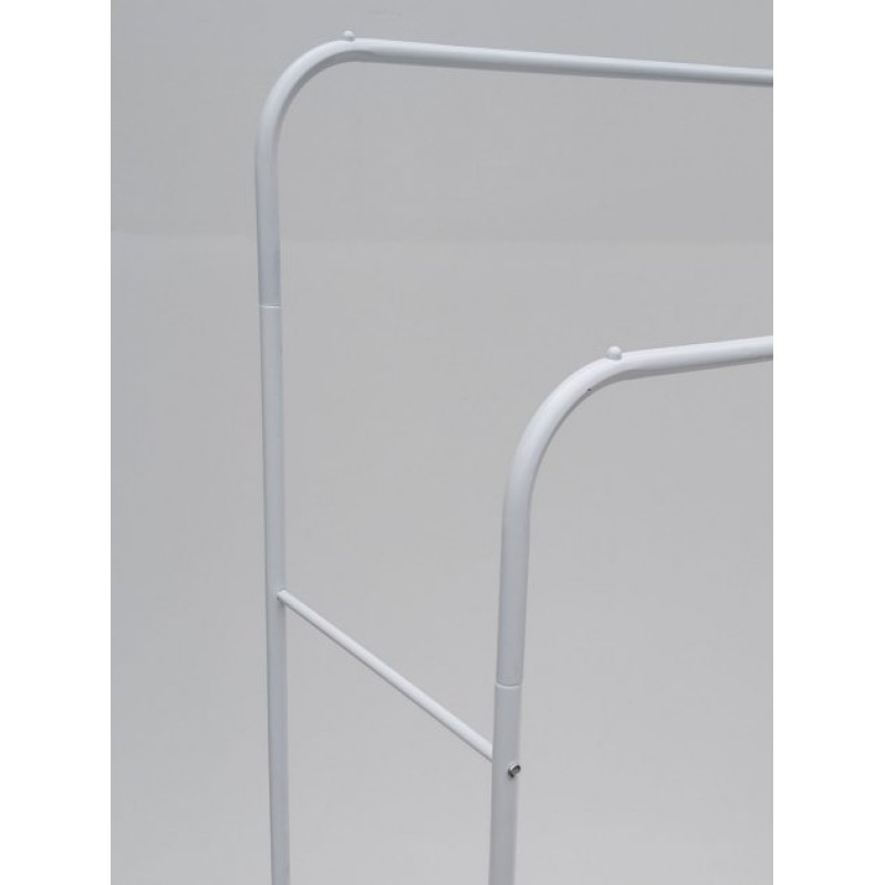 Подвійна вішалка для одягу та взуття Double floor Hanger підлогова біла