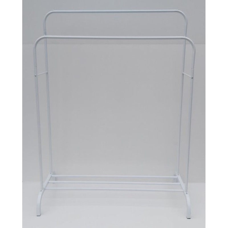 Подвійна вішалка для одягу та взуття Double floor Hanger підлогова біла