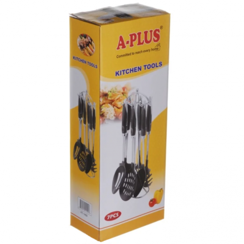 Кухонный набор на стойке 7 предметов A-Plus 1450 кухонные принадлежности