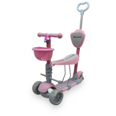 Унікальний дитячий самокат 5 в 1 Maraton Tucson з легкою трансформацією (Рожевий)