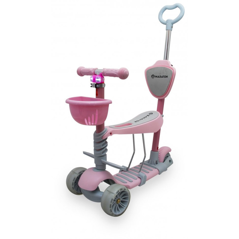 Унікальний дитячий самокат 5 в 1 Maraton Tucson з легкою трансформацією (Рожевий)