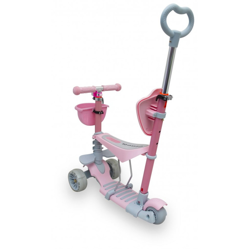 Унікальний дитячий самокат 5 в 1 Maraton Tucson з легкою трансформацією (Рожевий)