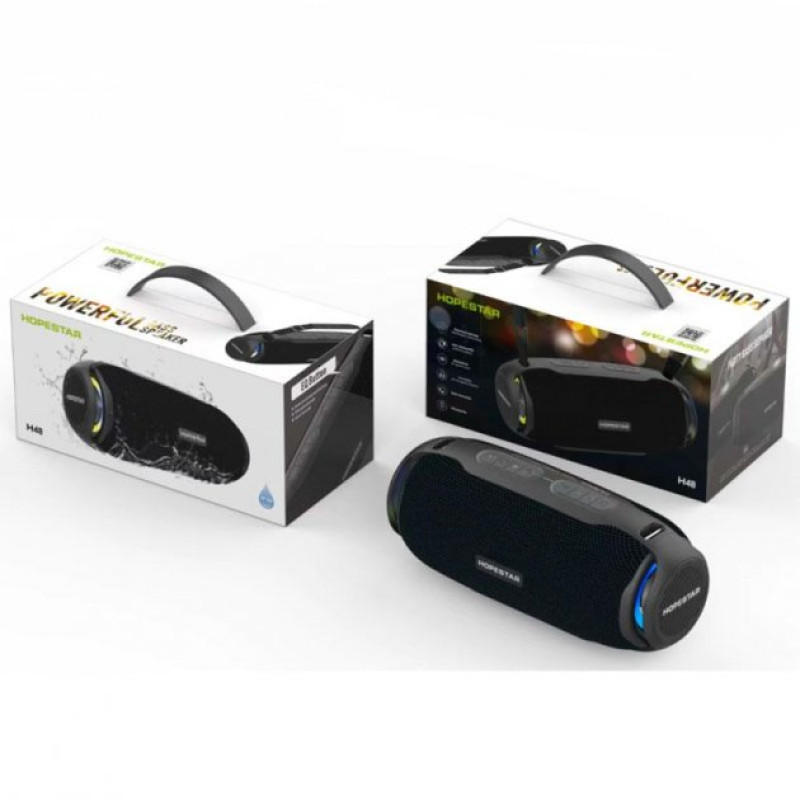 Портативна колонка Bluetooth з підсвічуванням HOPESTAR H48 Чорний бездротова акустика блютуз