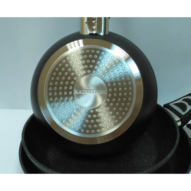 Кований набір сковорідок Bohmann BH 1195-3 з мармуровим покриттям 3 предмети