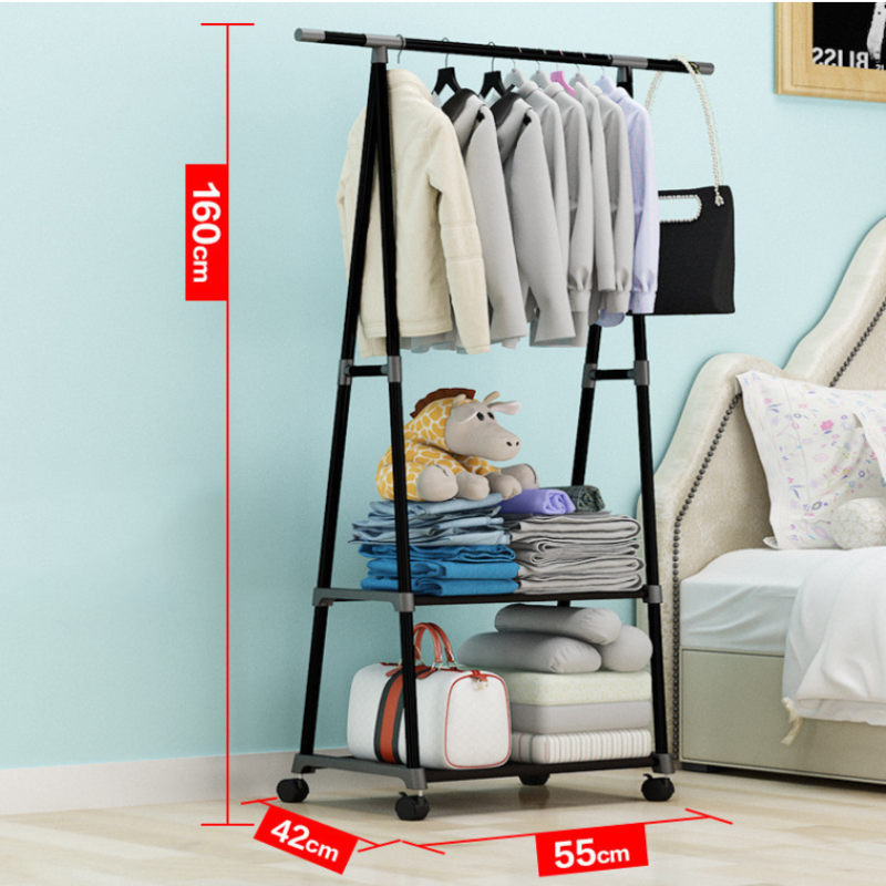 Вішалка підлогова для одягу Outwear Rack пересувна на коліщатках the new coat rack Чорна Вішалка підлогова для одягу Outwear Rack пересувна на коліщатках the new coat rack Чорна