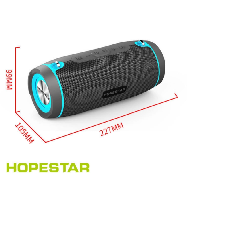 Портативна вологозахищена колонка HOPESTAR H45 PARTY з функцією Bluetooth сіра