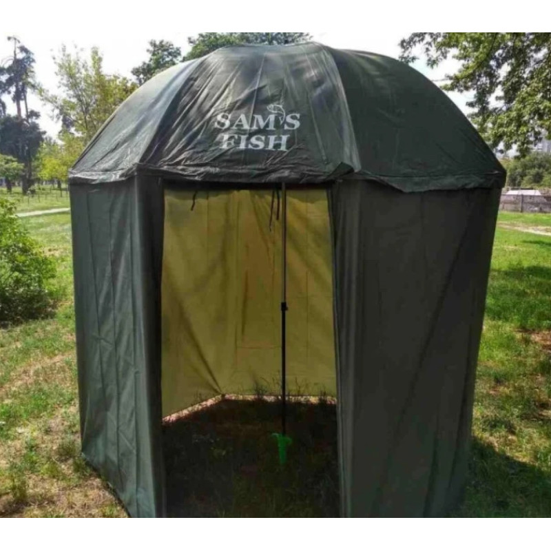 Парасоля намет тент для риболовлі з вікном Wind Protection SF23775 ПВХ діаметр 2.5м