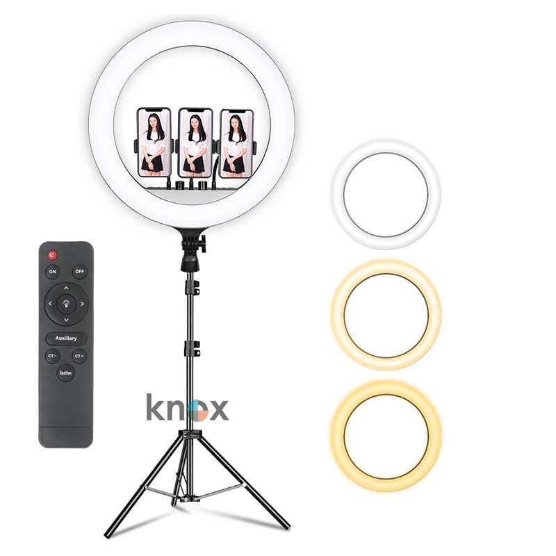 Кільцева LED лампа Ring Light 45 см + штатив та дистанційним пультом (RL-18)