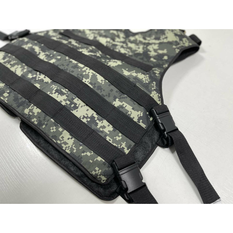 Розвантажувальний жилет тактичний на 6 кишень One Size розвантаження ремінно-плечова система (Піксель)