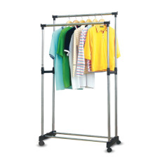 Телескопічна вішалка-стійка для одягу Double-Pole Casual Hanger (339 LR)