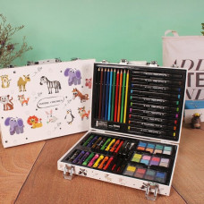 Набір творчості та малювання Easy Paint 64 предмети в алюмінієвій валізі Panxiang (PX89766)