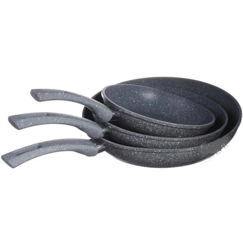 Кований набір сковорідок A-plus 1741 з мармуровим покриттям 3 предмети