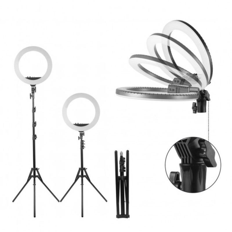 Кільцева LED лампа Ring Light 45 см + штатив (HQ-18)