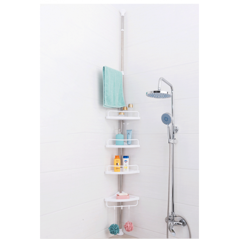 Кутова полиця-органайзер для ванної кімнати Multi Corner Shelf (TW26) 4 яруси регульованих по висоті