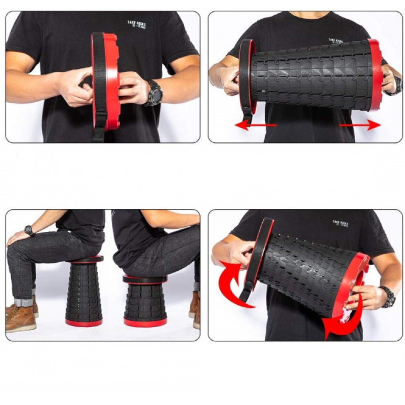 Табурет складаний похідний Telescopic Stool стілець для кемпінгу телескопічний