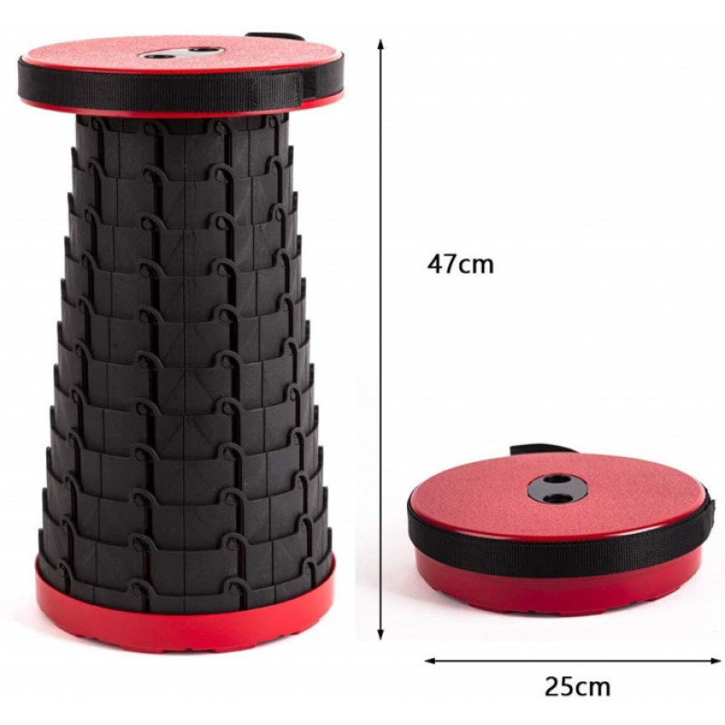 Табурет складаний похідний Telescopic Stool стілець для кемпінгу телескопічний