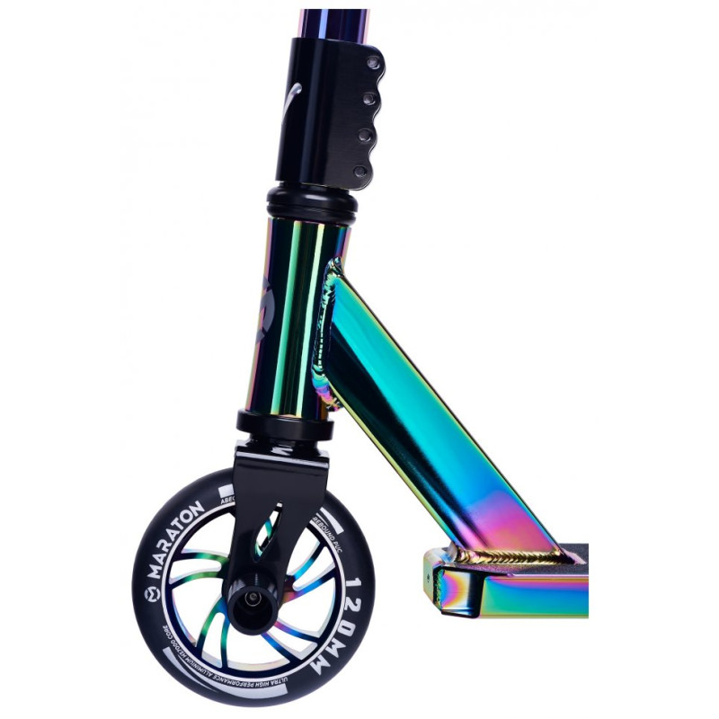 Трюковый самокат Maraton Sub Zero HIC с прочной рамой и пегами (Neo-chrome) Трюковый самокат Maraton Sub Zero HIC с прочной рамой и пегами (Neo-chrome)