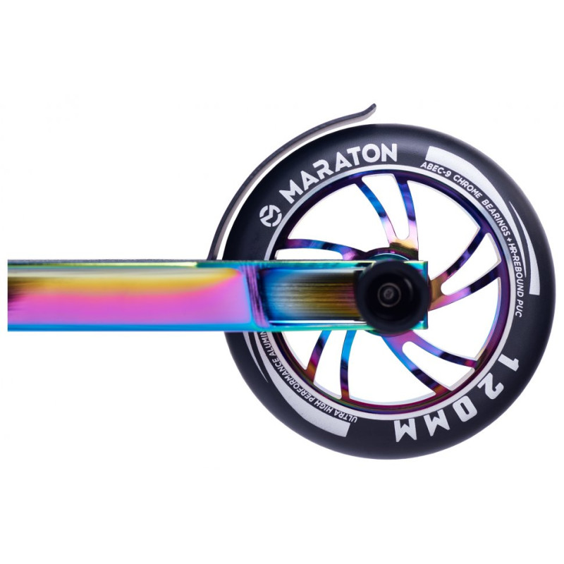 Трюковый самокат Maraton Sub Zero HIC с прочной рамой и пегами (Neo-chrome) Трюковый самокат Maraton Sub Zero HIC с прочной рамой и пегами (Neo-chrome)