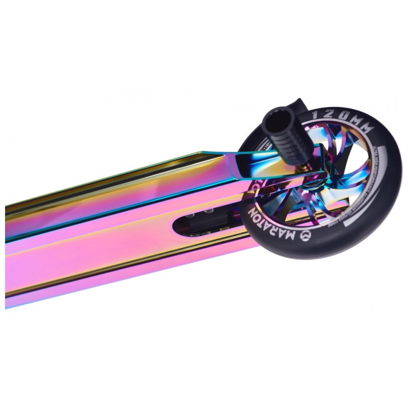 Трюковый самокат Maraton Sub Zero HIC с прочной рамой и пегами (Neo-chrome) Трюковый самокат Maraton Sub Zero HIC с прочной рамой и пегами (Neo-chrome)